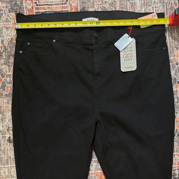 Arula Plus Size High Rise Skinny Jeans – Size 24 – Black Stretch Denim – - Picture 1 of 6